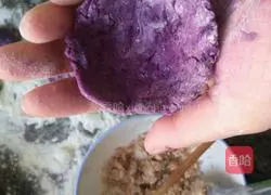 Illustration of how to make purple sweet potato glutinous rice balls 6