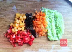 Illustration of how to make fruit fried rice weight loss meal 5