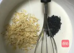 Illustration of how to make sesame shrimp cake 3