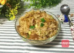 Illustration of how to make fried rice with shredded potatoes and pork 9