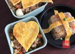 Illustration of how to make duck esophageal fried rice 12