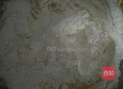 Illustration of how to make pumpkin cake with bean paste 3