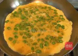 Illustration of making edamame egg pancake 7