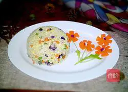 Illustration of how to make pastoral egg fried rice 8