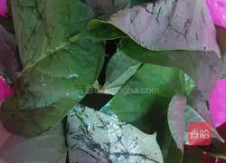 Illustration of how to make sweet potato leaf cake 1