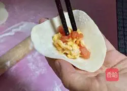 Illustration of how to make tomato and egg dumplings 9