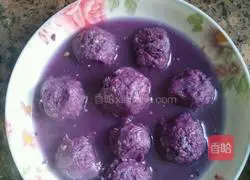 Illustration of how to make purple potato glutinous rice balls 10