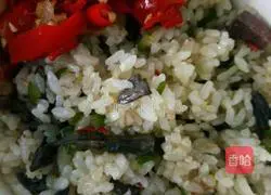 Yimen wild Ganba fungus Illustration of how to make fried rice 8