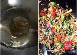 Cute black and white rice fried rice recipe illustration 5