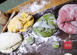 Illustration of how to make hydrangea steamed buns (steps) 1