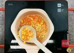 Illustration of how to make three-color clam fried rice 6