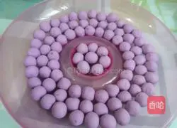 Illustration of how to make purple sweet potato dumplings 11