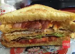 Sandwich.Illustration of how to make 8