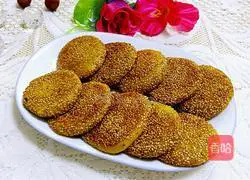 Pumpkin glutinous rice and sesame cake recipe 11