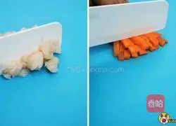 Illustration of how to make three-color clam fried rice 2