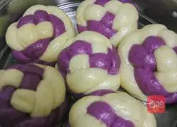 Illustration of how to make purple sweet potato and hydrangea steamed buns 7
