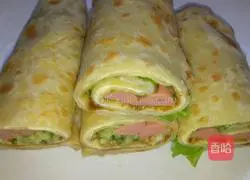 Illustration of how to make egg-filled pancakes 23