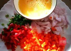 Illustration of how to make egg fried rice 2