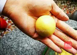 Illustration of how to make glutinous rice balls with pumpkin, sesame and peanut filling 5