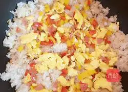 Three Color Fried Rice Recipe Illustration 7