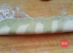 Illustration of how to make rose meat steamed buns (Matcha) 11