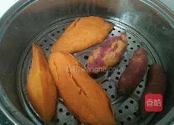 Illustration of how to make sika deer sweet potato cake 1