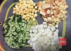 Illustration of how to make fruit fried rice 1