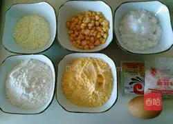 Illustration of how to make sweet corn cakes 1