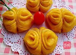 Illustration of how to make pumpkin pattern steamed buns 11