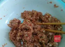 Pork Illustration of how to make cabbage dumplings 3