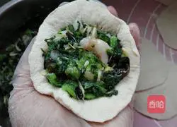 Illustration of how to make shrimp and cabbage buns 12