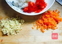 Illustration of how to make assorted fried rice 1