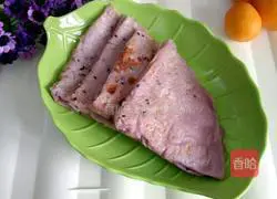 Illustration of how to make purple potato milk pancakes 15