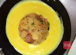 Cheese Omelette Rice (Internet celebrity fried rice) Flaming Mountain Recipe Illustration 8