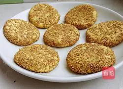 Pumpkin glutinous rice and sesame cake recipe 9