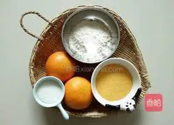  Illustration of how to make orange cornmeal cake 1