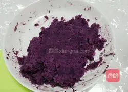 Illustration of how to make pan-fried purple potato cake 2