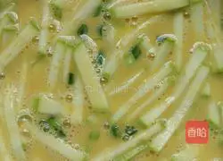 Zucchini eggs Illustration of how to make cakes 8