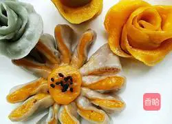How to make flower steamed buns 6