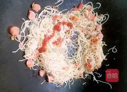 Illustration of tomato fried noodles 13