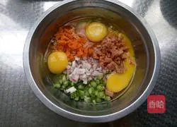 Illustration of how to make vegetable rice cakes 1