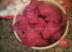 Purple sweet potato glutinous rice balls recipe 1