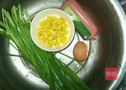 Illustration of how to make three-color fried rice 1