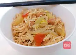 Illustration of how to make steamed noodles 14