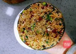 Cantonese Sausage Fried Rice Recipe Illustration 15