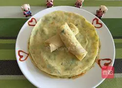 Illustration of how to make fennel egg pancake 11