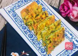 Illustration of how to make vegetable moss duck egg pancake 5