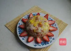 Illustration of how to make pineapple, ham and corn kernel fried rice 7