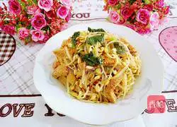 Illustration of how to mix bean sprouts with gluten 5