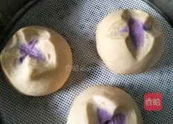 Illustration of how to make steamed buns with carrot, purple potato and blossom 5